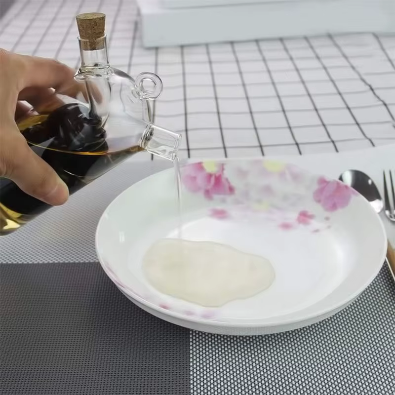Sauce huile vinaigre bouteille en verre condiments assaisonnement scellé cuisine bouteilles de rangement pots outils de cuisine 2-en-1 Double couche bouteille