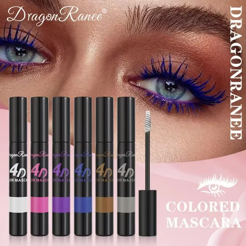 Mascara coloré maquillage 4D soyeux naturel longs cils