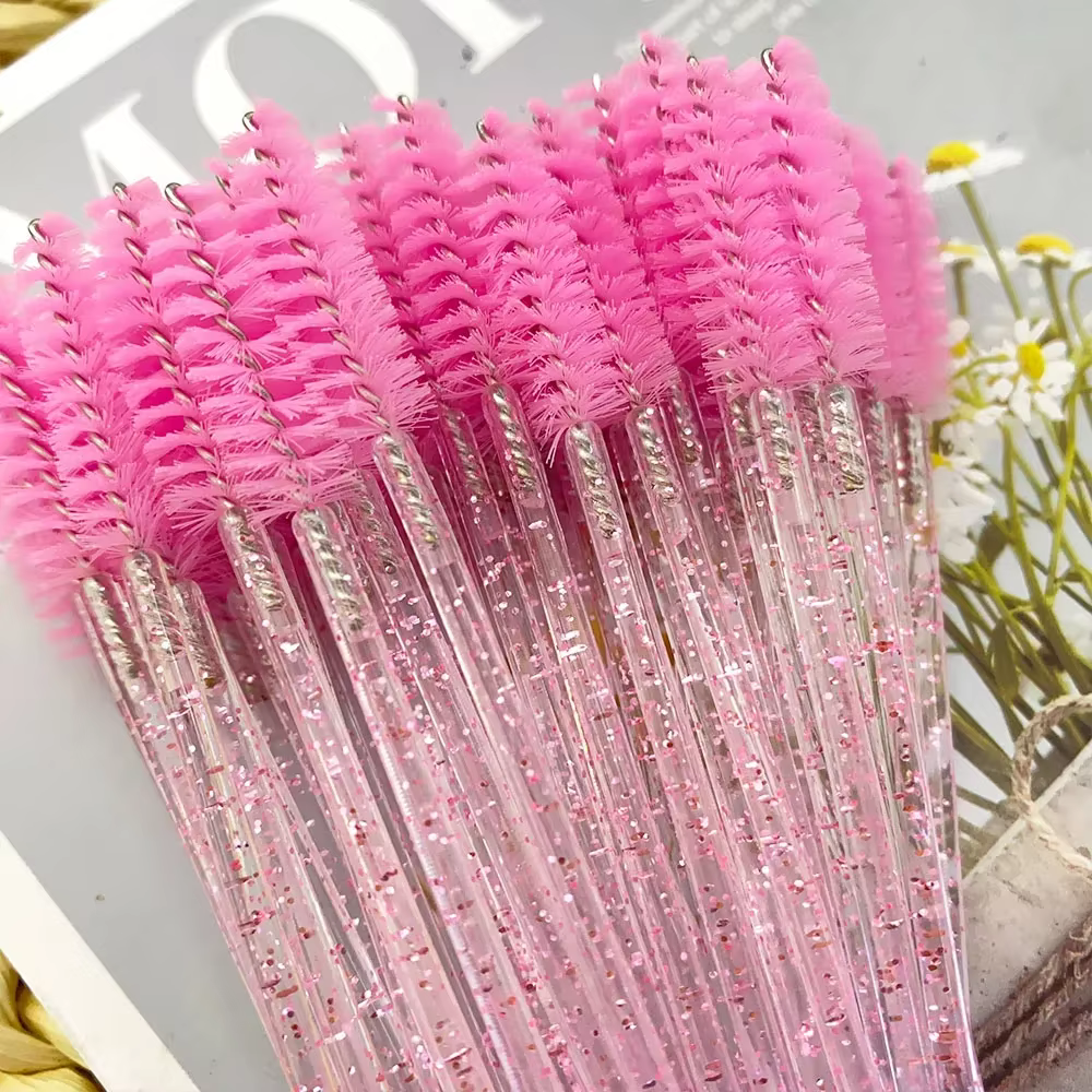 Pinceaux de maquillage jetables en cristal