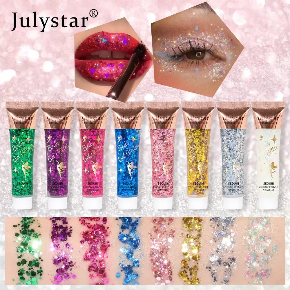 Gel à paillettes multifonctionnel pour le corps