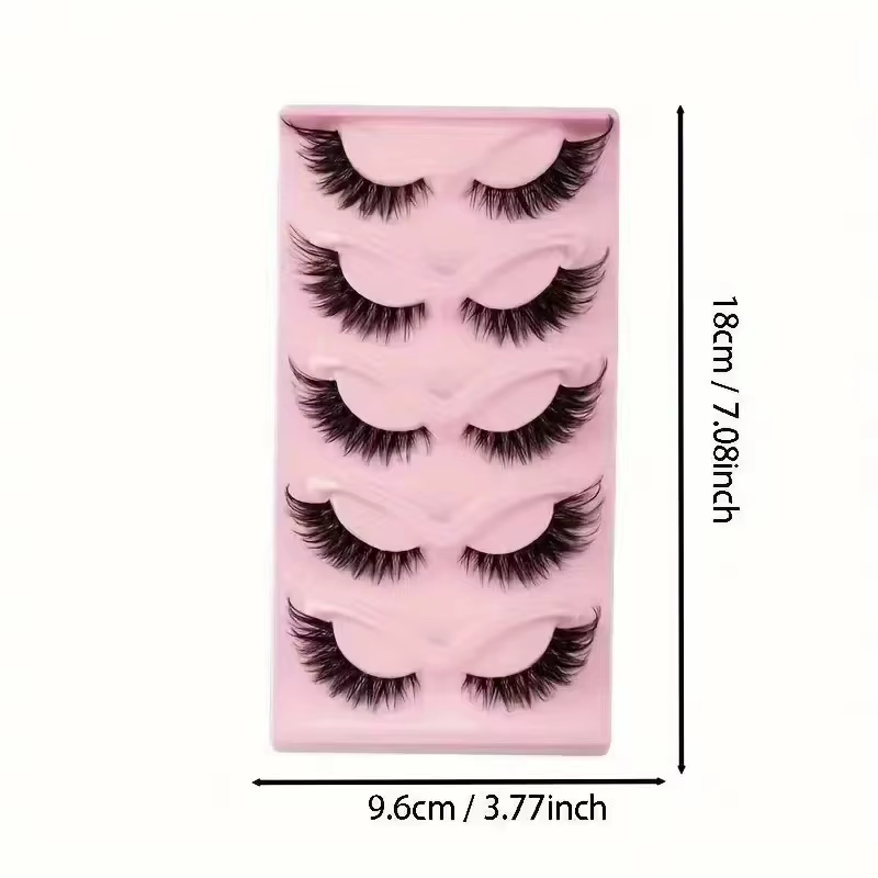 5 paires de faux cils dramatiques