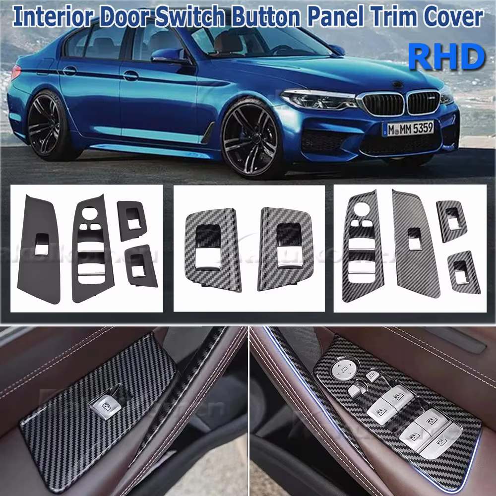 Panneau de bouton de commutation de lève-vitre, intérieur de voiture LHD, porte avant arrière, couvercle Kiev illage, BMW Série 5, M5, G30, G31, F90, 2017, 2018, 2019, 2020