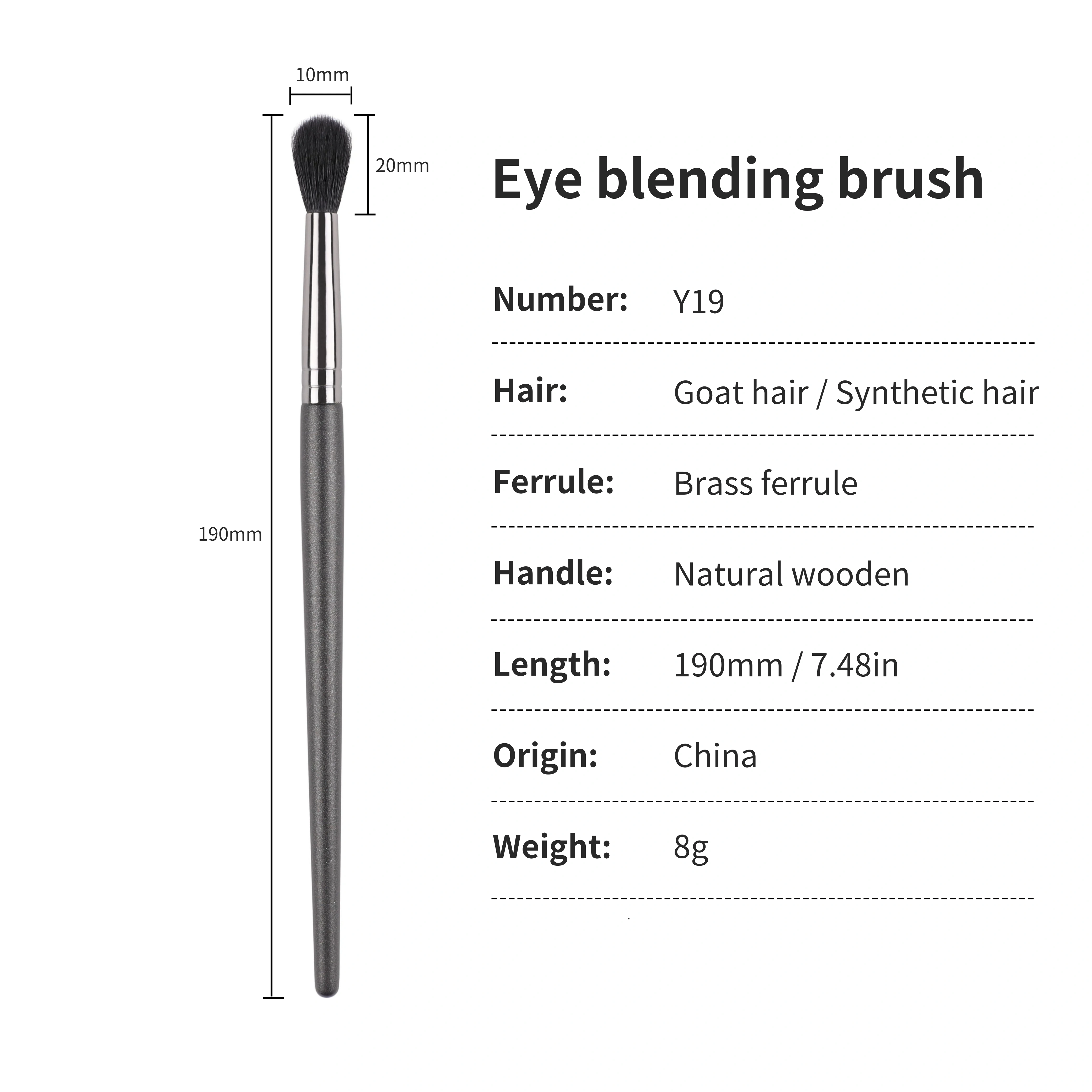 Fard à paupières mélange brosse maquillage naturel chèvre cheveux tache ombre