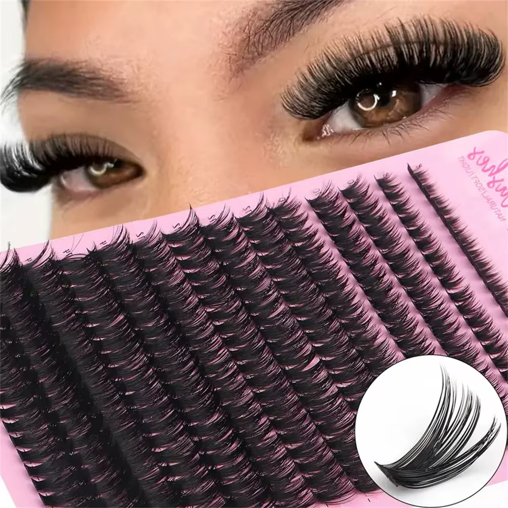 280 grappes de faux cils de vison 60D D Curl Extensions