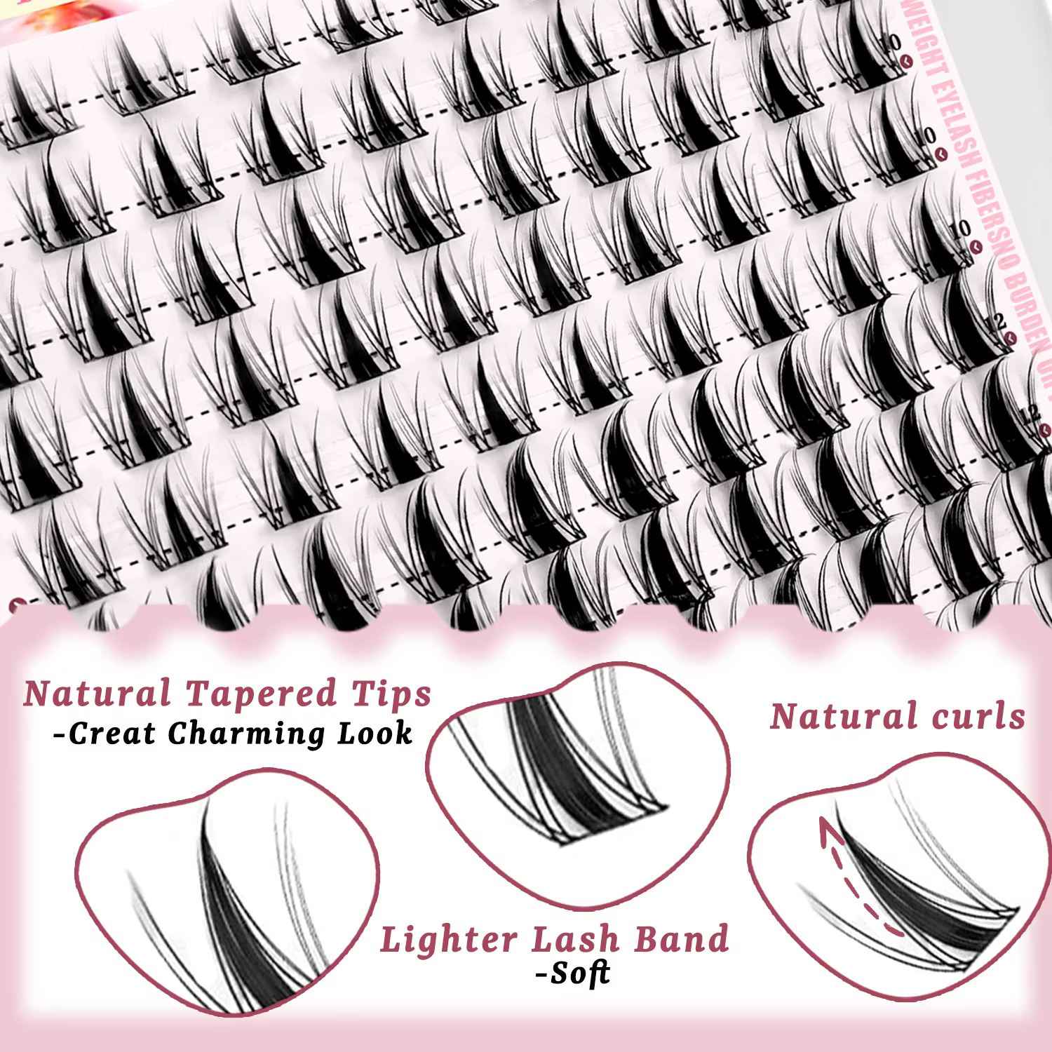 EIMNY 140PCS Little Hare Manga Cluster Lash Set