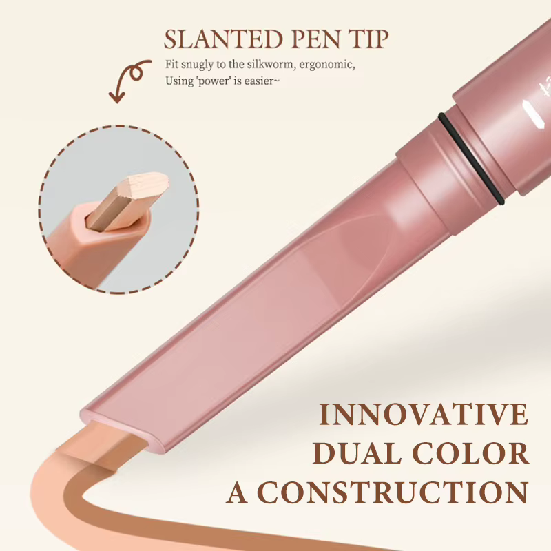 Crayon illuminateur Aegyo Sal waterproof naturel double couleur pour les yeux, effet « silkworm », contour et highlighter pour le maquillage des yeux