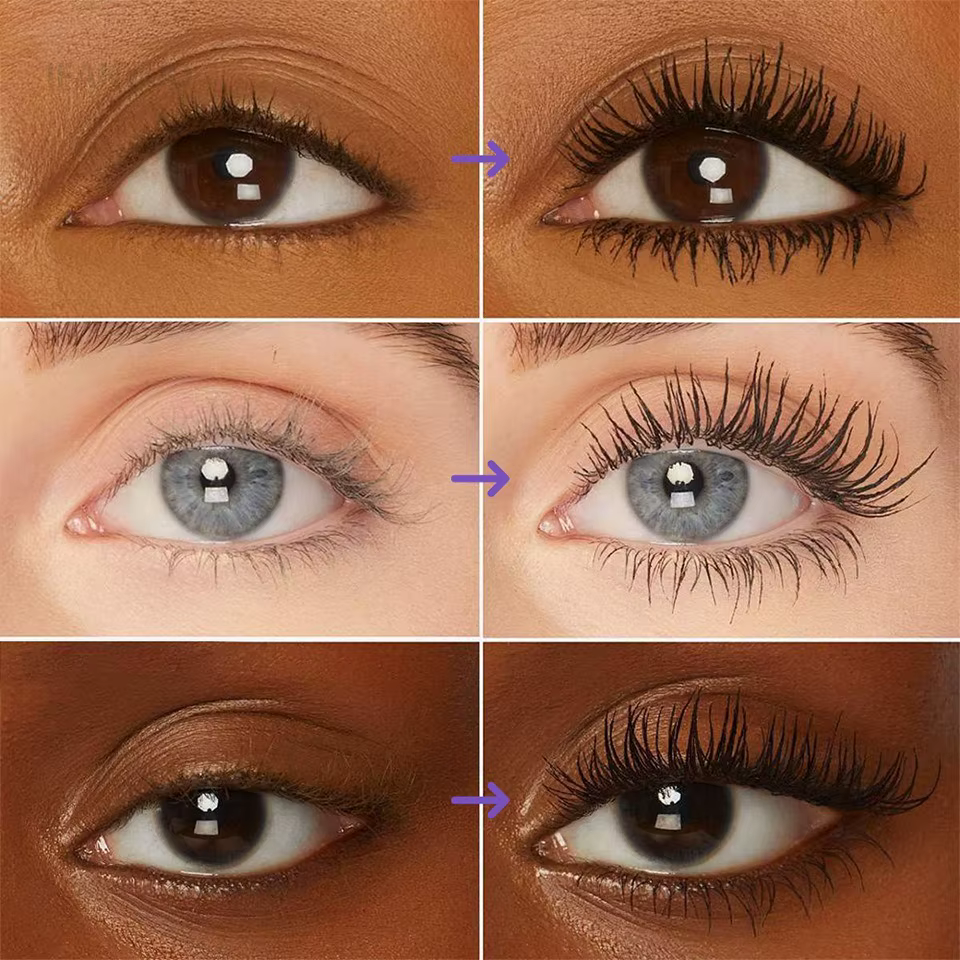 Mascara pour cils marron vin rouge 5D