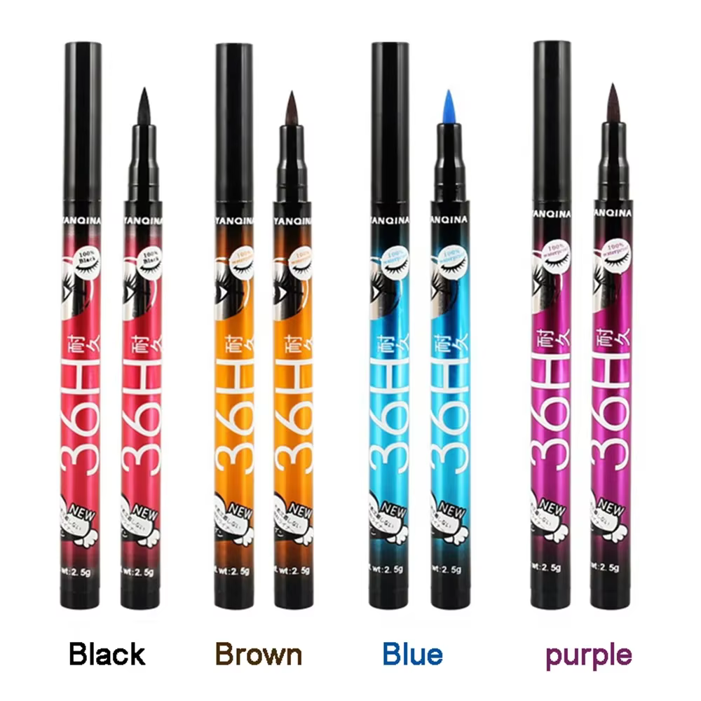 5 styles d'eye-liner liquide noir ombre marron maquillage crayon eye-liner couleur