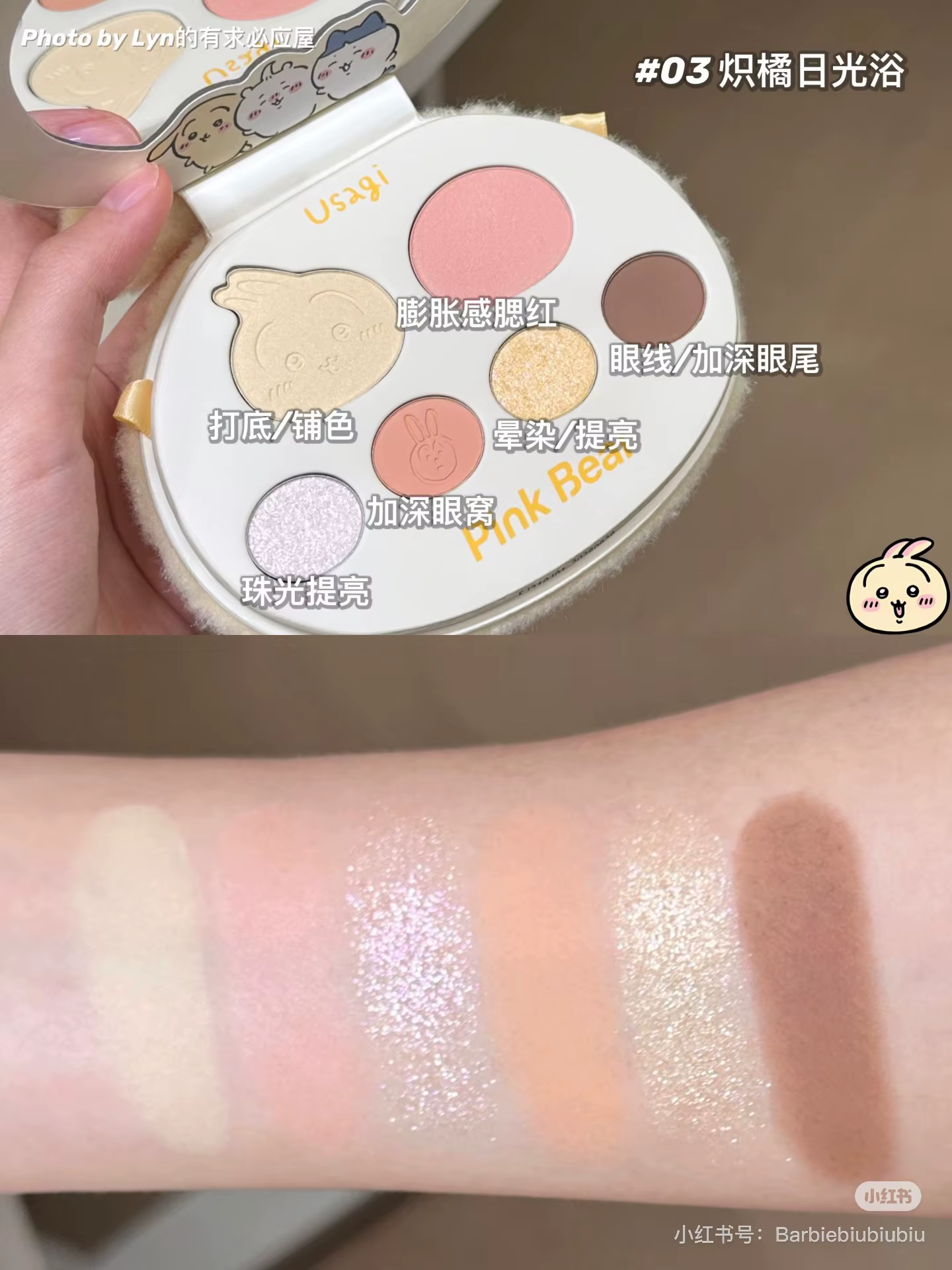 Pinkbear – Palette de fards à paupières 6 couleurs