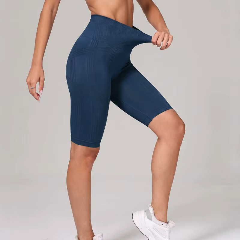 Shorts de yoga taille haute pour femmes, 5 pouces, effet push-up, sensation seconde peau, respirant, moulant, pour la course, la gym, l'entraînement, athlétique, style cycliste
