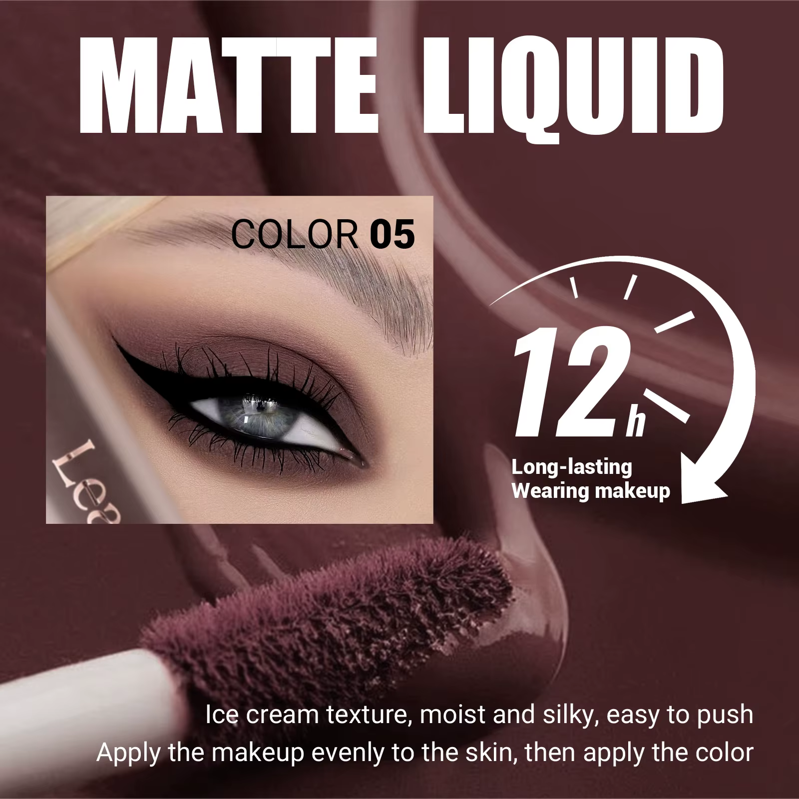 Ensemble de fards à paupières liquides mats imperméables et durables