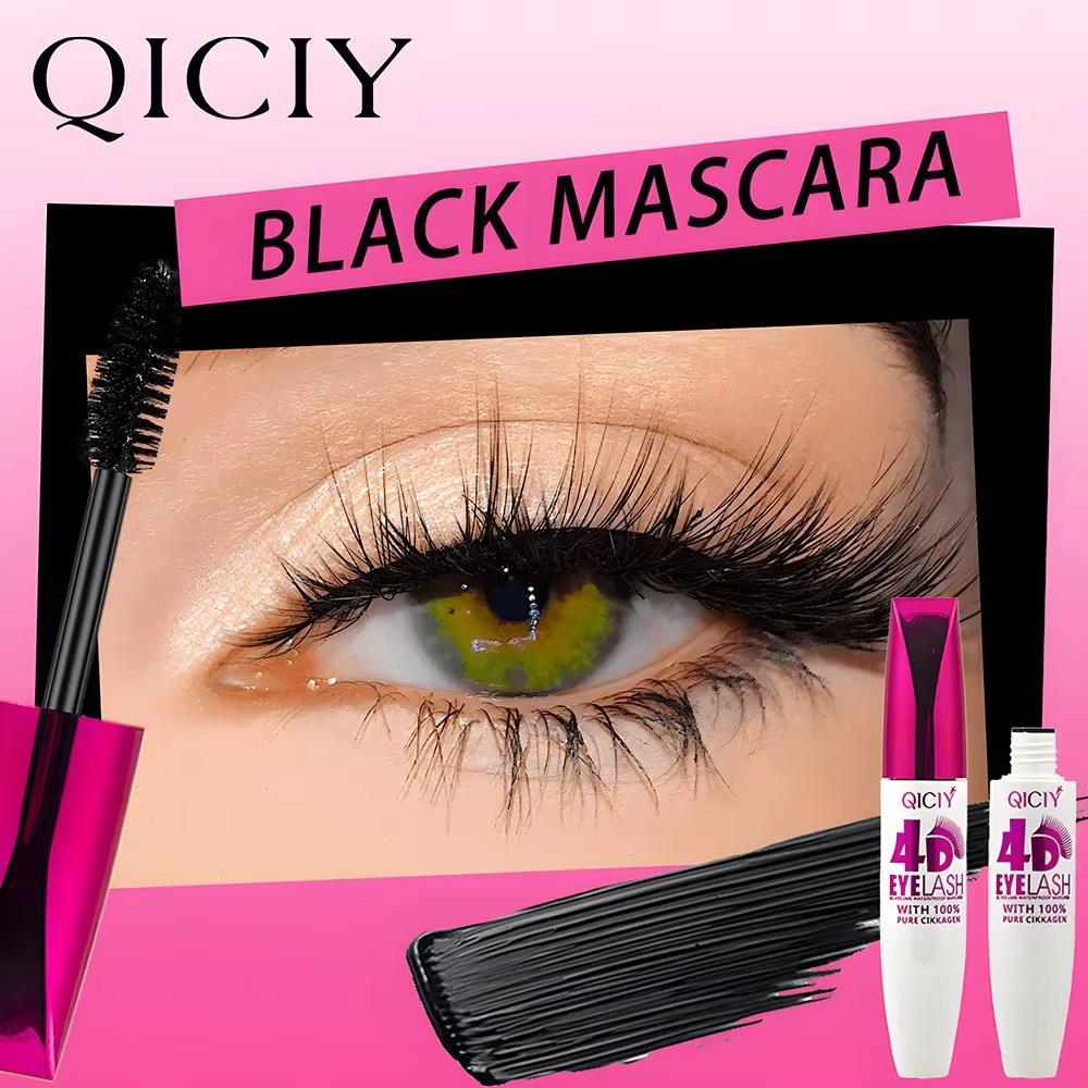 Mascara 4D noir résistant à l'eau