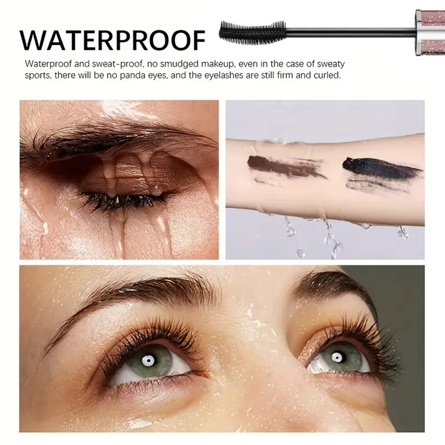 Mascara 4D allongeant les cils noirs