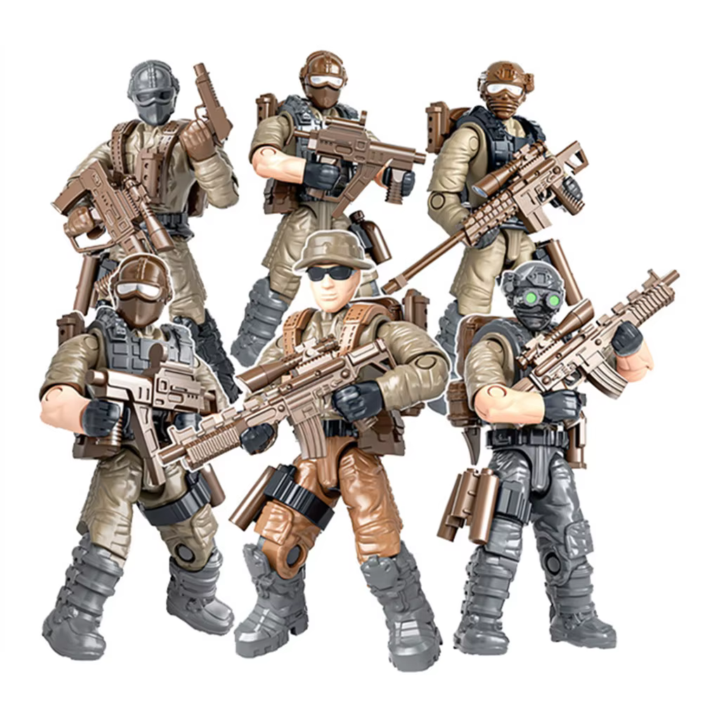 Soldats militaires de la Seconde Guerre mondiale Blocs de construction de figurines de l'armée SWAT Special Force, jouets en briques pour enfants, cadeau 