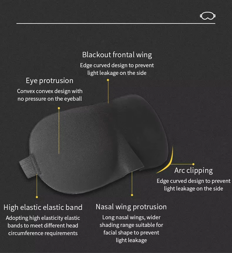 Masque de sommeil 3D pour les yeux
