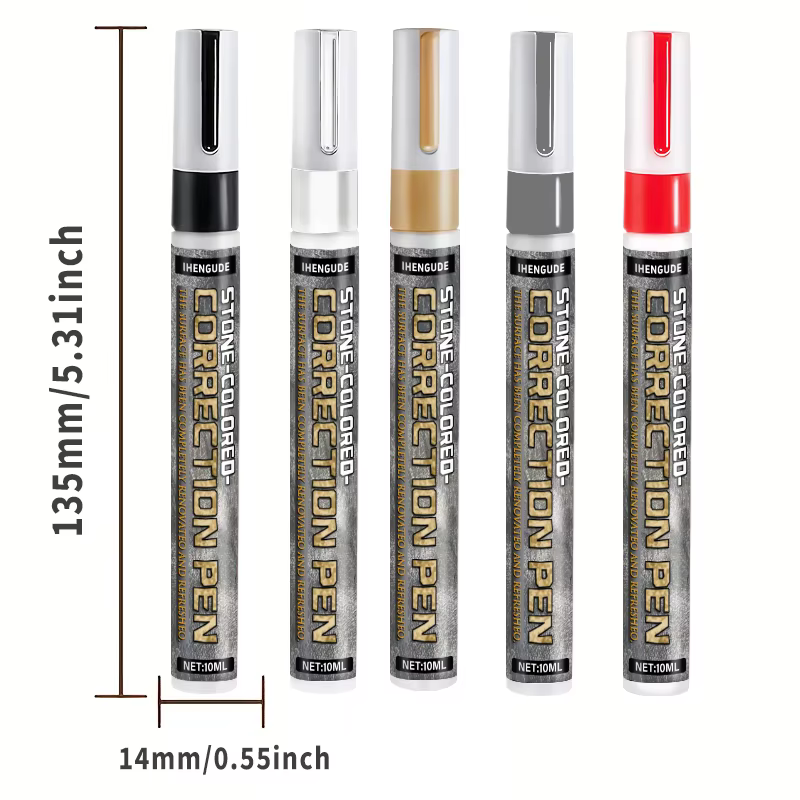 Stylo marqueur pour pierres tombales dorées | Restaure les inscriptions délavées sur les pierres tombales et les surfaces en granit, stylo à pointe fine à base d'huile, résistant aux intempéries e