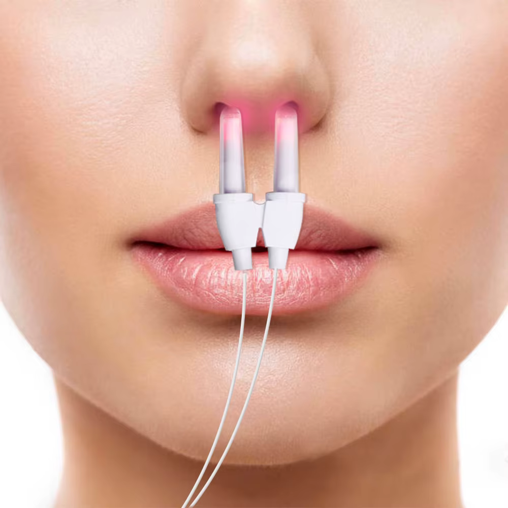Appareil de thérapie laser basse fréquence pour le traitement de la sinusite, de la rhinite, de la fièvre des foins, du nez qui coule et des éternuements