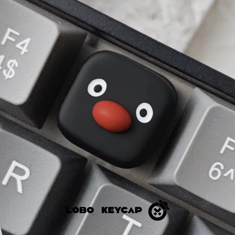Série Pingu amusante, Expressions multiples, clavier mécanique de Style pingouin mignon, remplacement du capuchons de touches, matériau en résine, cadeaux de périphérie Esc
