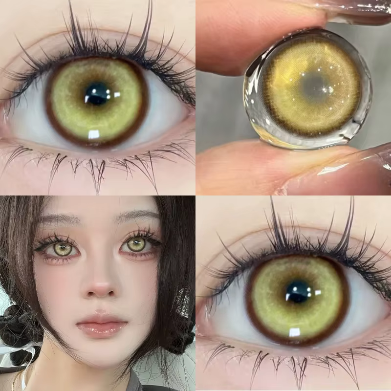 KSSEYE offre spéciale jaune Cosplay lentilles de Contact colorées pour les yeux avec degrés
