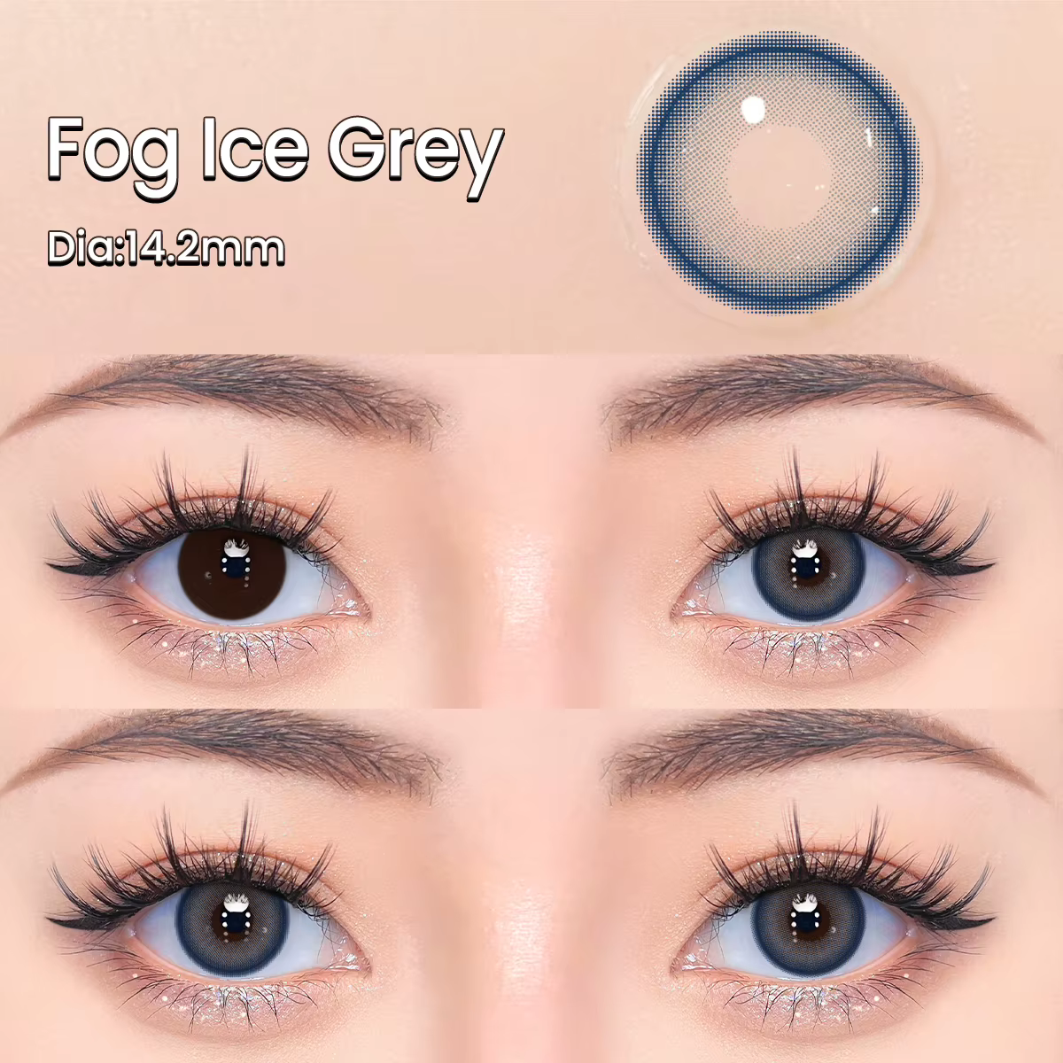 UYAAI 1 paire de lentilles de contact colorées pour les yeux