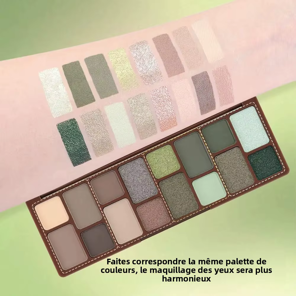 Palette de fards à paupières en perles vertes