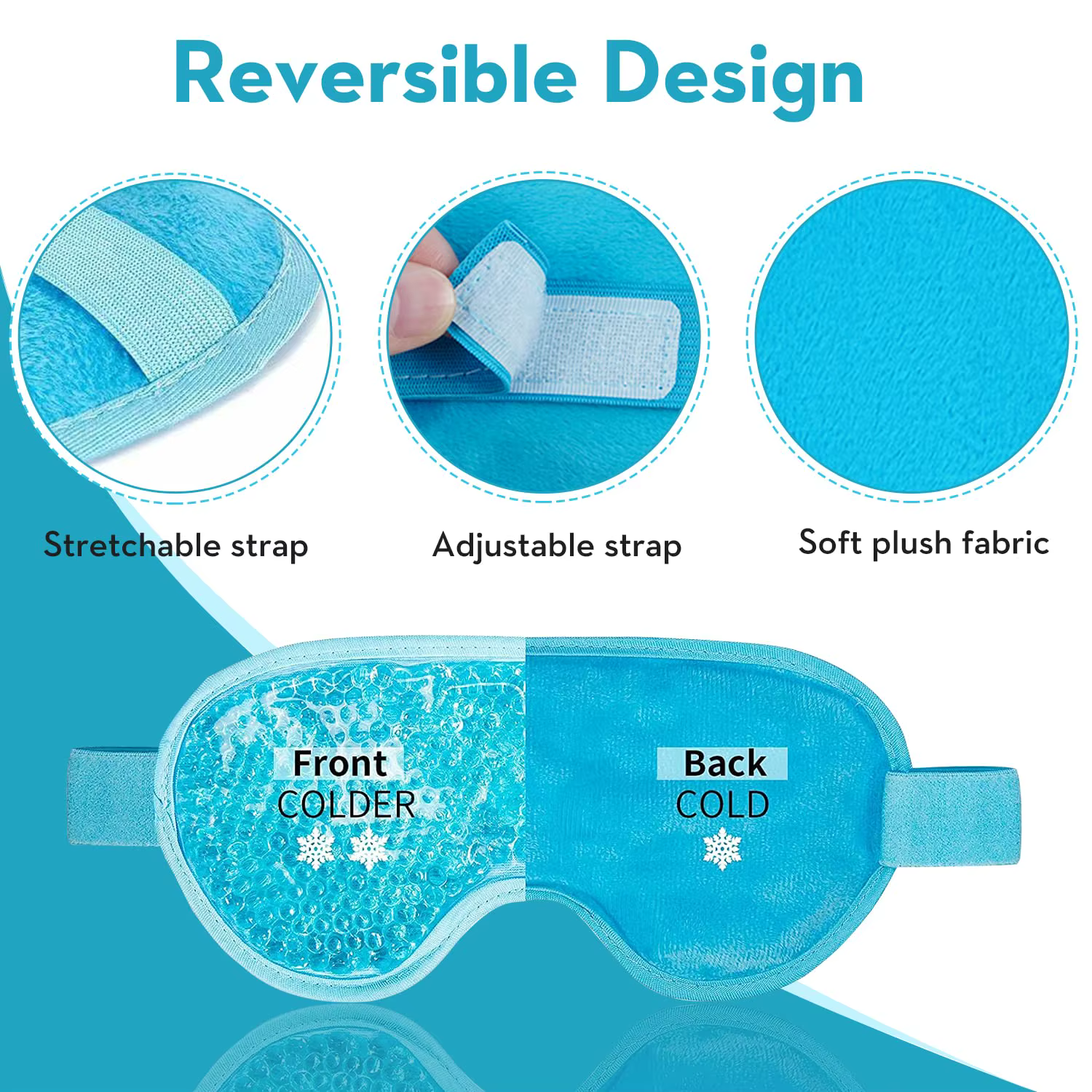 Masque rafraîchissant pour les yeux en gel réutilisable