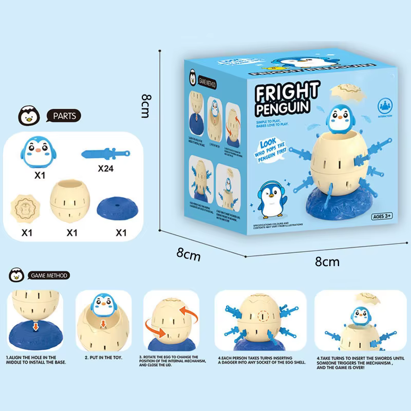Mini pingouin nouveauté jouet éducatif pour enfants-jeu interactif Parent-enfant-faveur de fête de vacances-thème de seau de Pirate grenouille