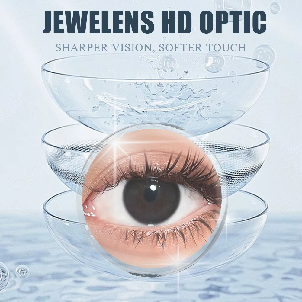 JEWELENS lentilles de Contact claires Prescription transparente naturelle Contacts oculaires souples avec degré pour la Correction de la Vision de la myopie