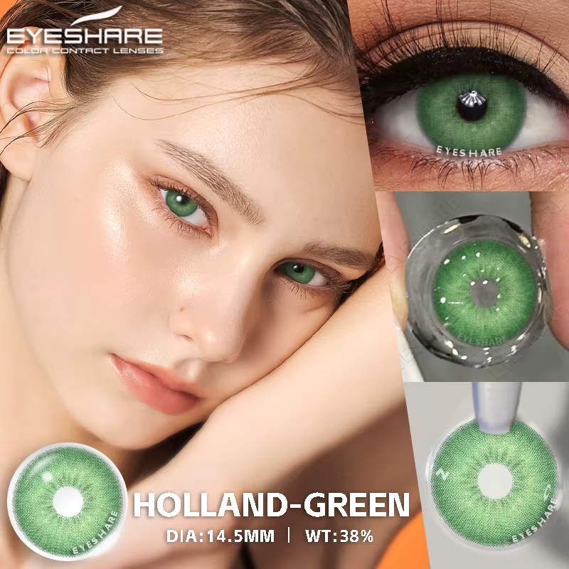 EYESHARE 1 Paire de Lentilles de Contact Colorées pour les Yeux