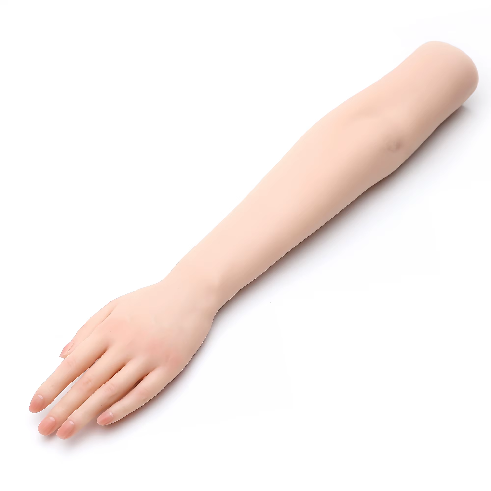 Modèle de main prothétique en Silicone, bras pliable pour accessoires de Film, pratique des faux ongles, bras Long en caoutchouc, mains sur le coude TGDWCS