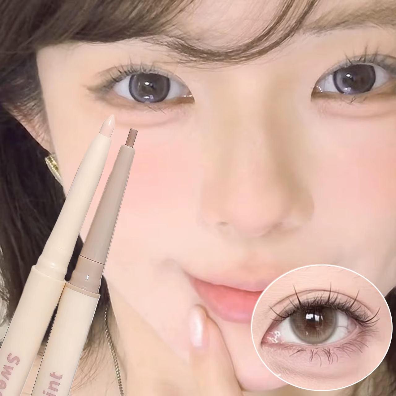 Crayon Eyeliner Double Pointe 2-en-1 : Illuminateur et Bronzer pour les Yeux