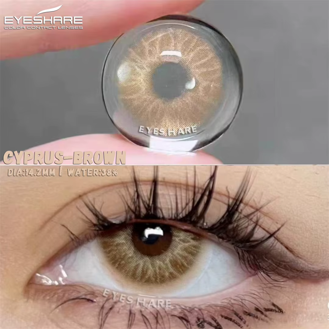 EYESHARE lentilles de contact de couleur pour les yeux cosmétiques naturellement colorés gris belles élèves lentille