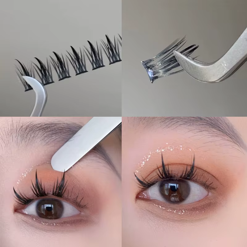 Faux cils en grappe à grande capacité
