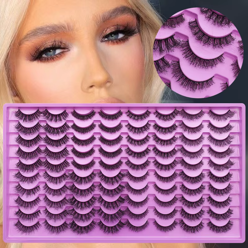 40 paires de cils de vison moelleux doux maquillage épais Faux
