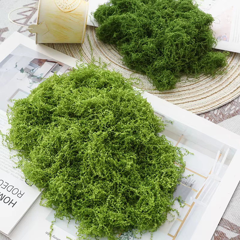 Faux mousse verte, artisanat de bricolage, herbe artificielle, fausse mousse conservée, plante verte, décoration de jardin, salle de maison, paysage, fausse herbe