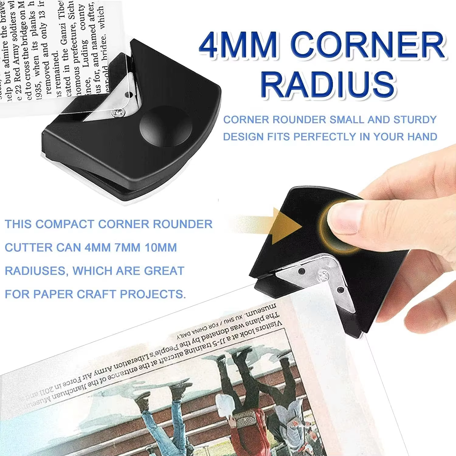 Coupe-coins R4, perforatrice portable pour papier, découpe de cartes et photos, artisanat DIY, scrapbooking, découpeuse de cercles, machine à fabriquer des boutons