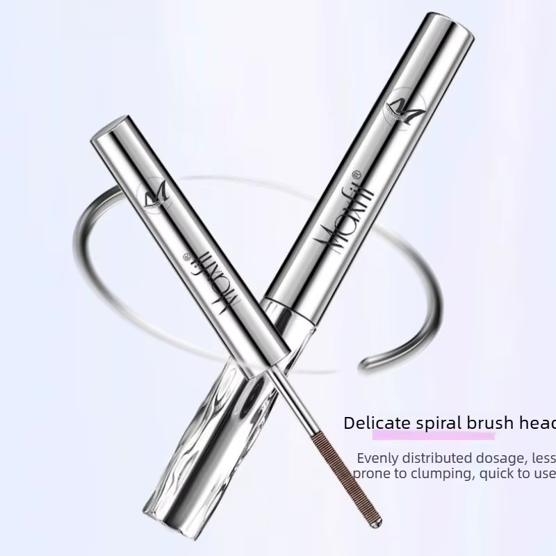 Mascara à tête de brosse en spirale imperméable-Tube en acier longue durée facile à appliquer-convient au