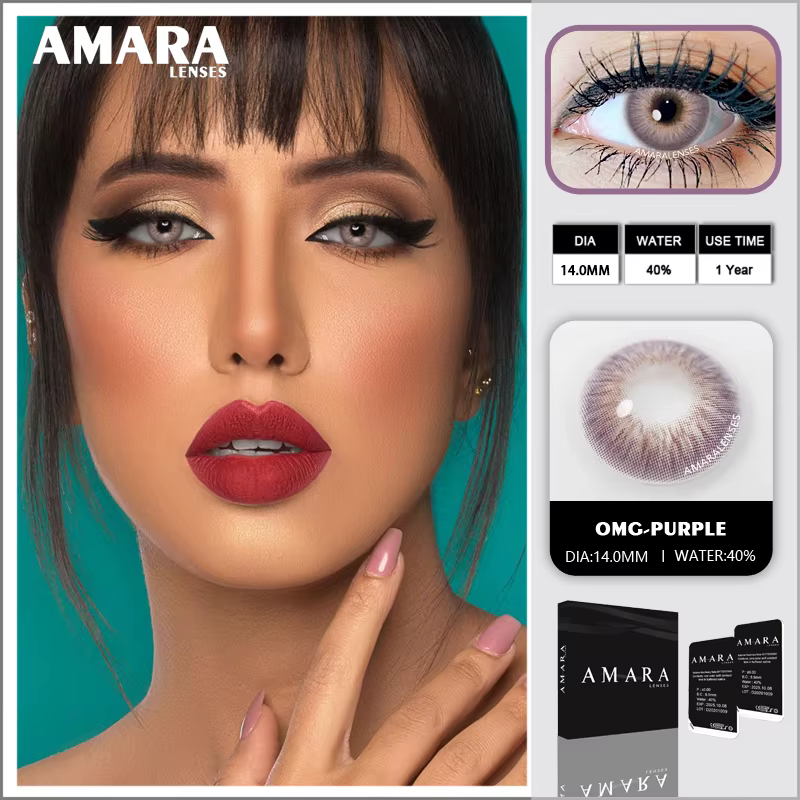 AMARA LENSES-Contacts pour les yeux bruns, belle pupille, série OMG