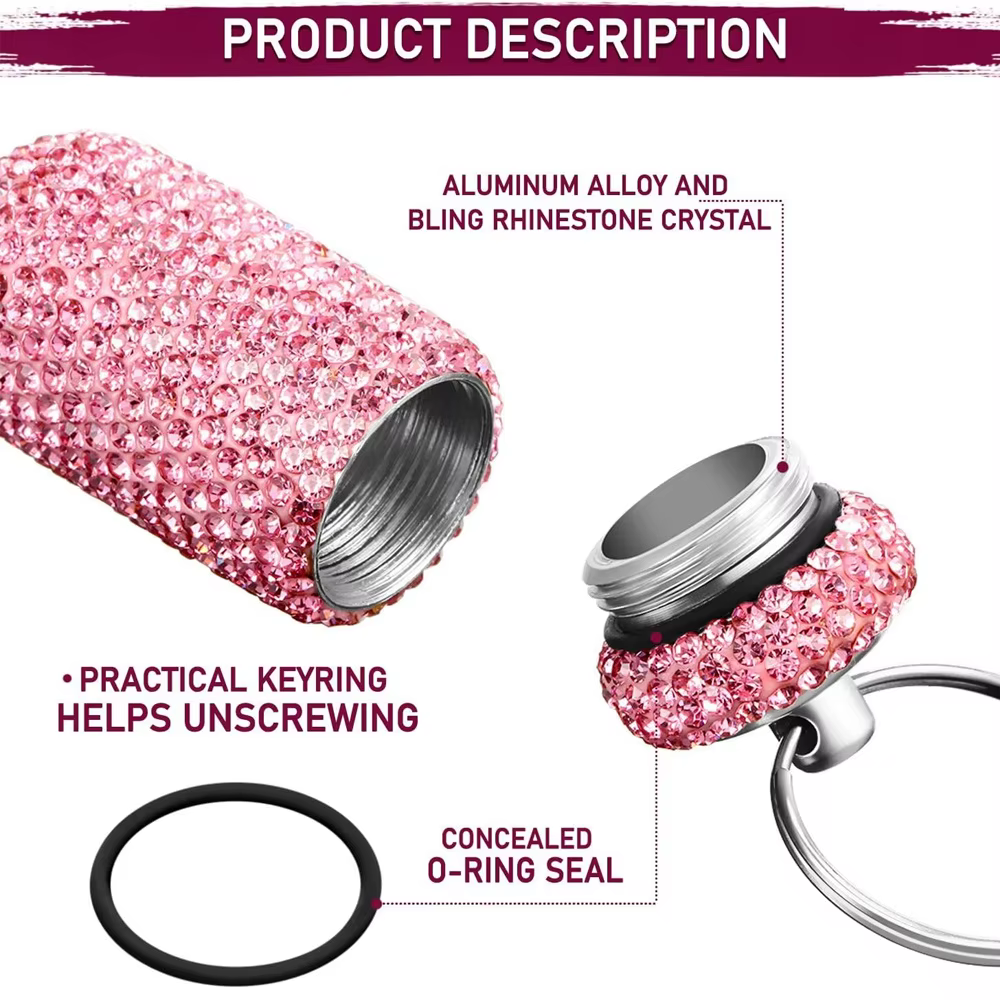 Conteneur de pilules Bling Rhineston