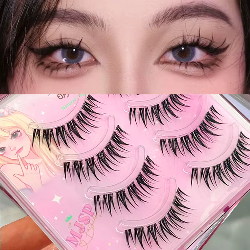 Manga faux cils épais grappes