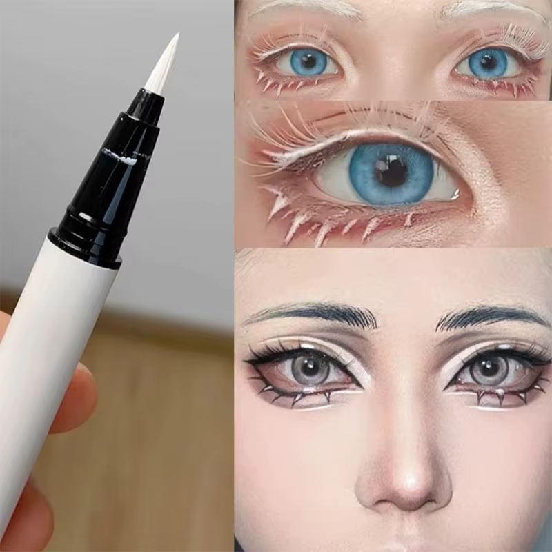 Eyeliner blanc mat, stylo liquide couché