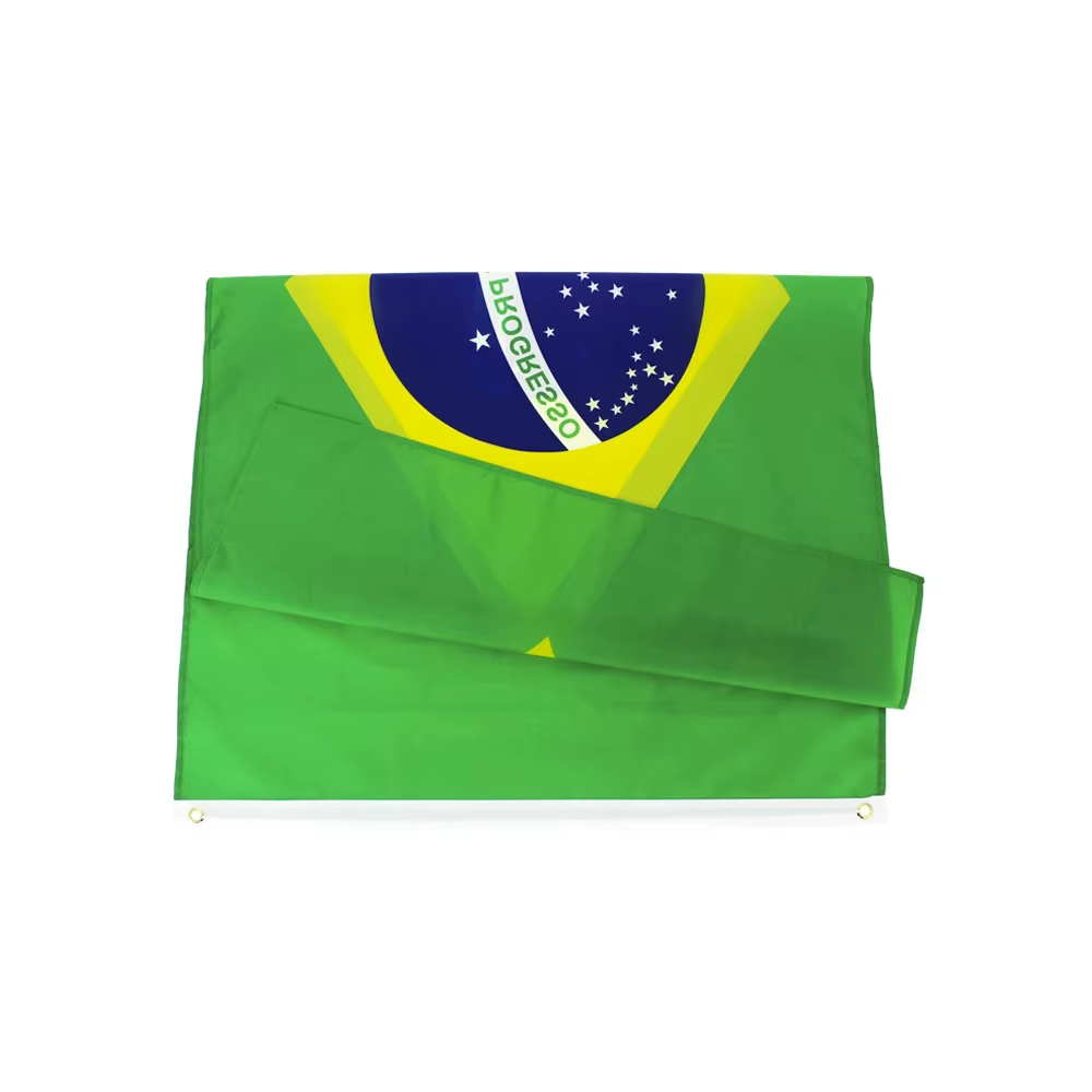 Drapeau du Brésil 90x150cm tissu national du polyester du Brésil extérieur intérieur pour la célébration