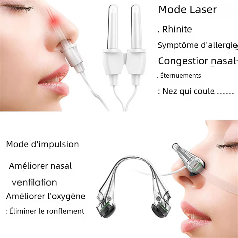 Soins du nez thérapie de rhinite soulagement des allergies Laser basse fréquence allergie rhinite sinusite dispositif de traitement Anti-ronflement Massage
