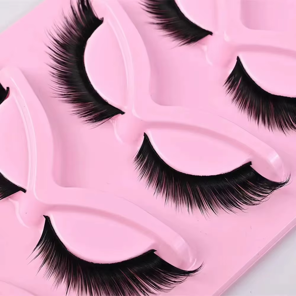 5 paires de faux cils, cils d'asage naturel