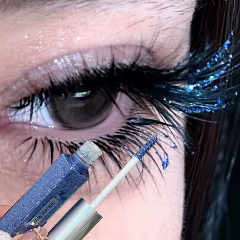 Mascara pour cils bleu diamant