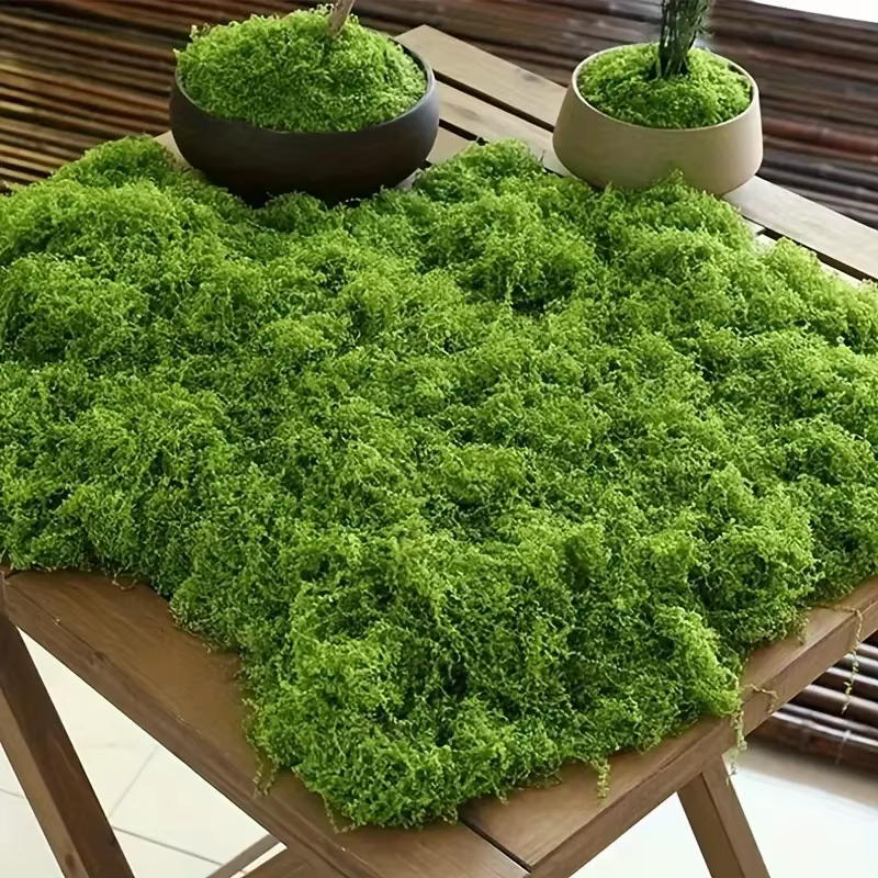 Mousse artificielle verte pour loisirs créatifs, herbe synthétique, fausse mousse stabilisée, plante verte, décoration maison, chambre, jardin, aménagement paysager, fausse herbe