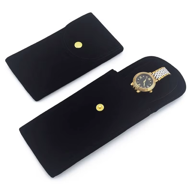 X7JB Portable Velvets Watch Travel Rangement rangement Small Watch Base