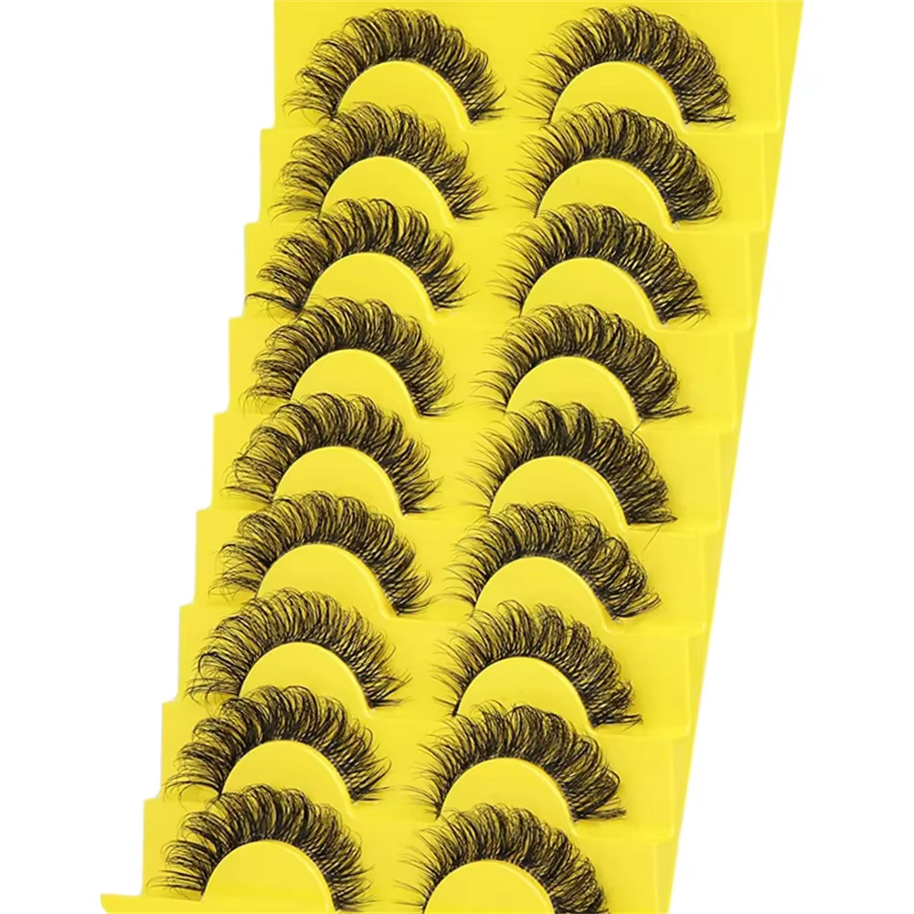 Faux cils en vison, cils moelleux