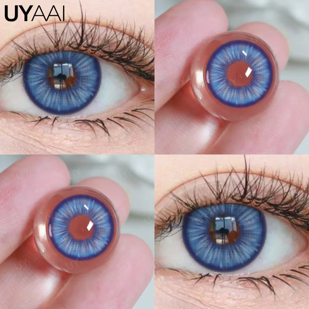 UYAAI 1 paire de lentilles de couleur œil bleu pour Cosplay jante de marcheur blanc coloré Anime élèves colorés