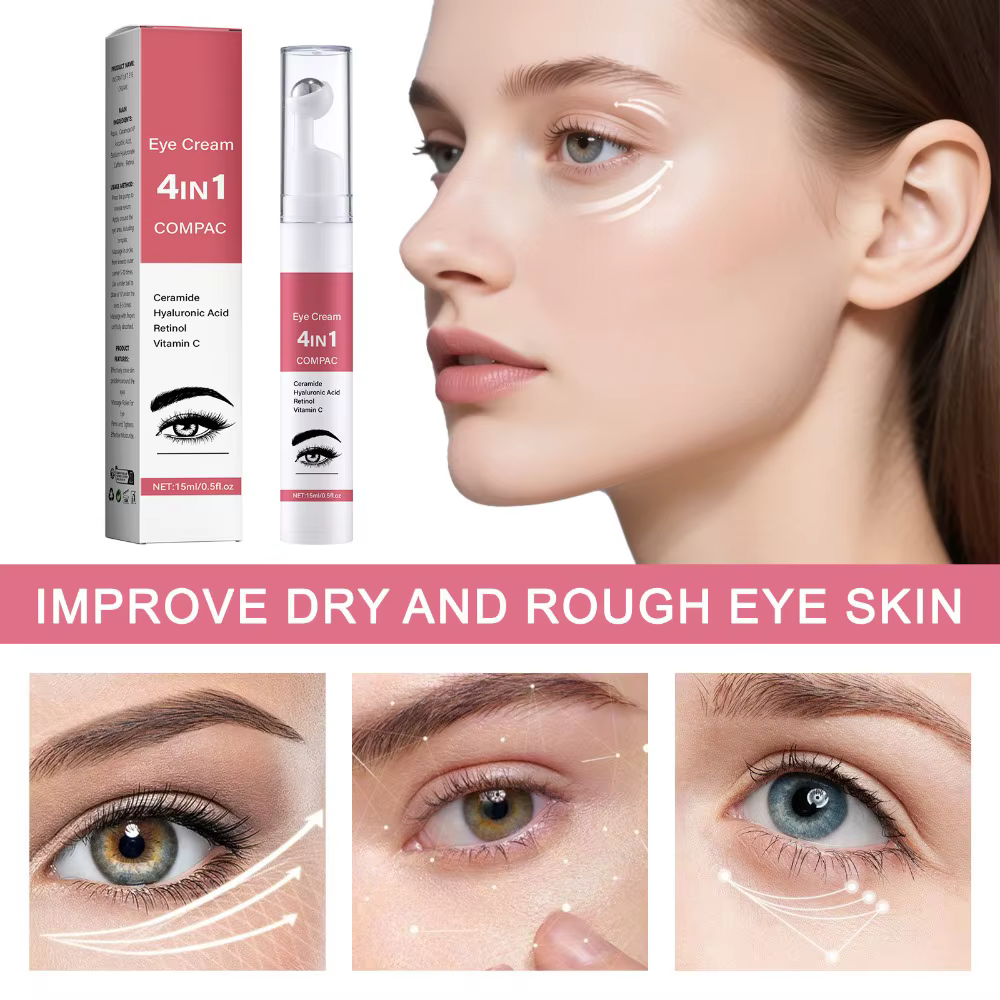 Crème pour les yeux 4 en 1 de 15 ml – Réduit les ridules